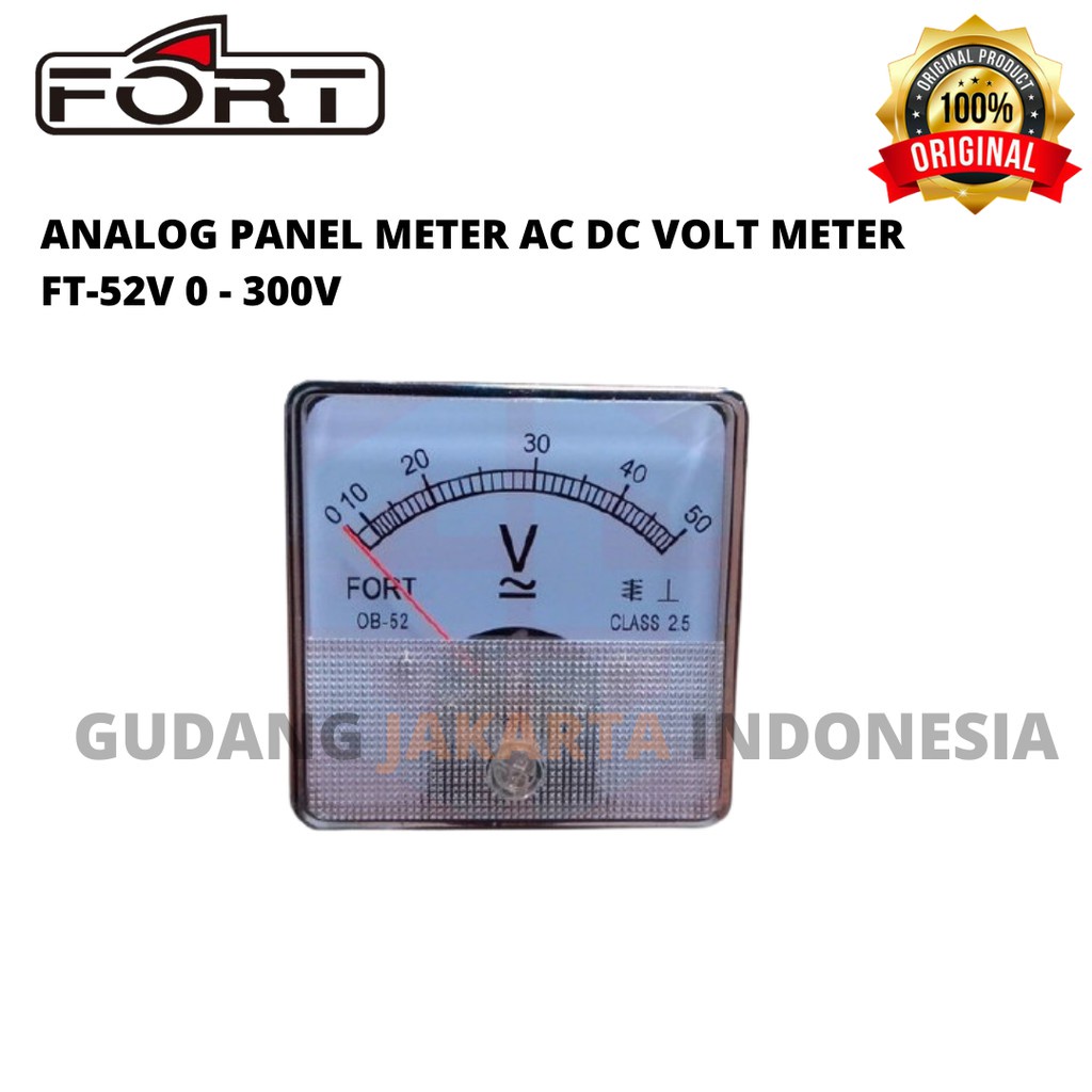 ANALOG PANEL METER AC DC VOLT METER FT-52V 0 - 300V