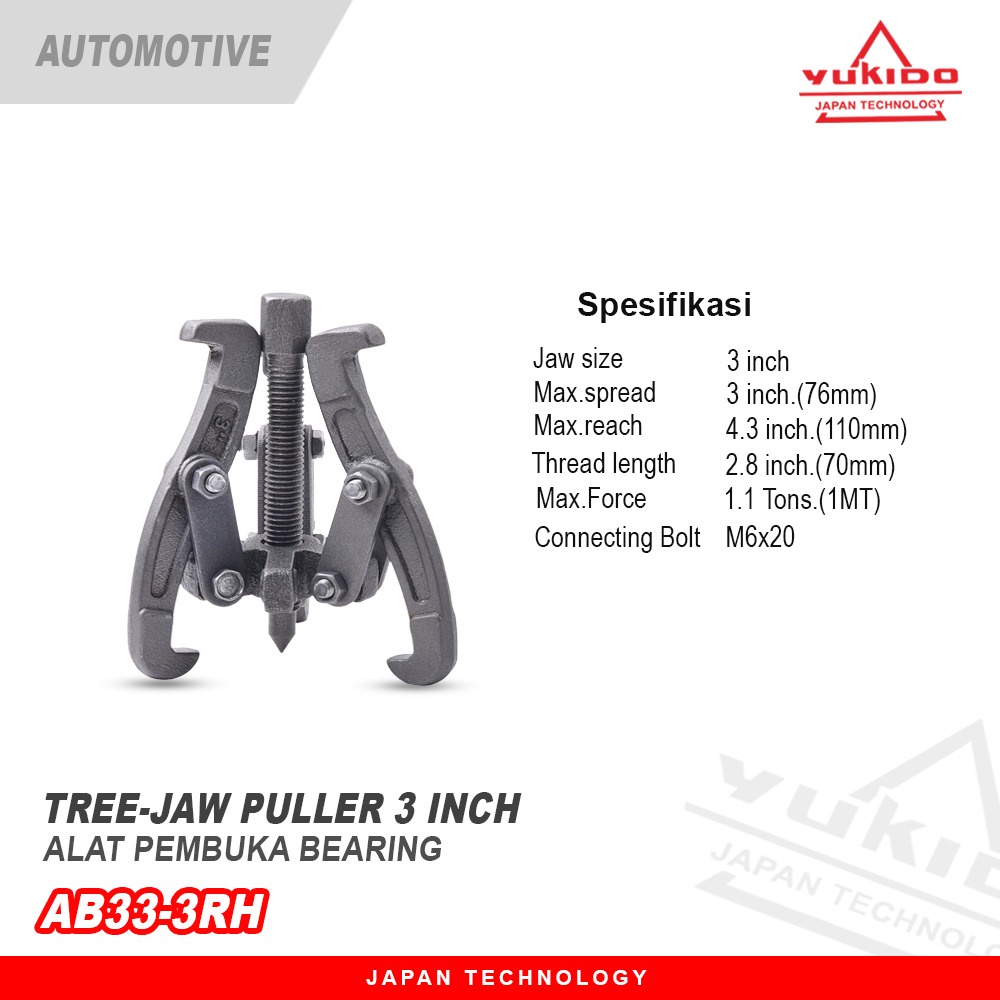 Treaker Kaki 3 Multifungsi 3 inch / Three Jaws Puller