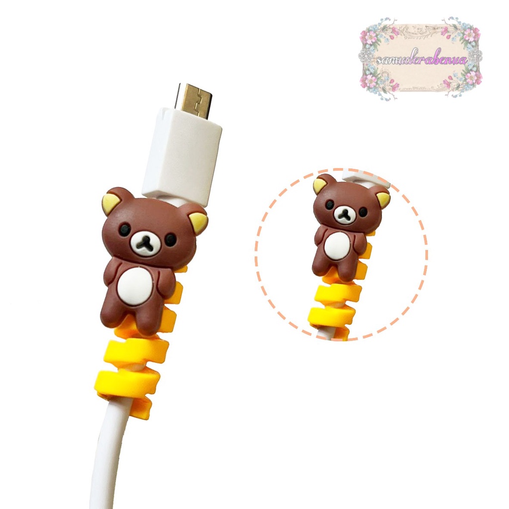 Cable Saver TWIST Cable Protector SPIRAL Pelindung Ujung Kabel karakter android SB3717