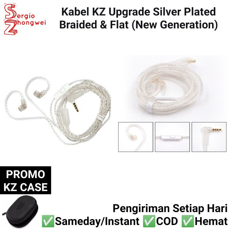 KZ Silver Kabel Upgrade KZ ZSN Pro Silver Plated WITH MIC Type C KZ ZSN Pro X