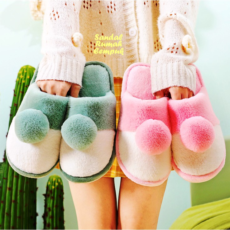 Sandal Rumah Slipper Bola Empuk Anti Slip