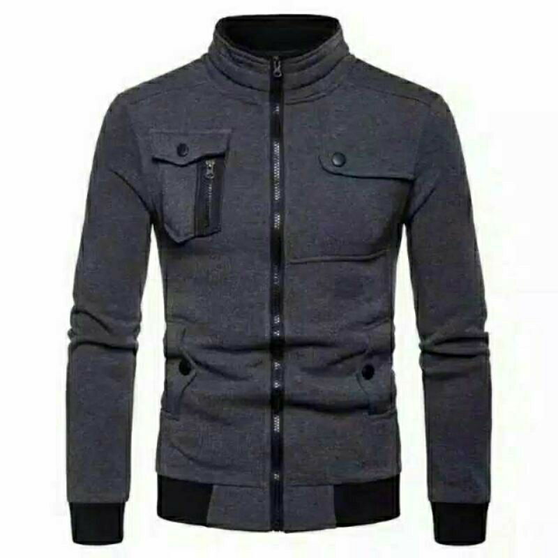 PREMIUM Jaket Fleece Pria Elegant Brown AL 033 Silverstone RELA Ariel Noah Puffer Sweater Hangat 90