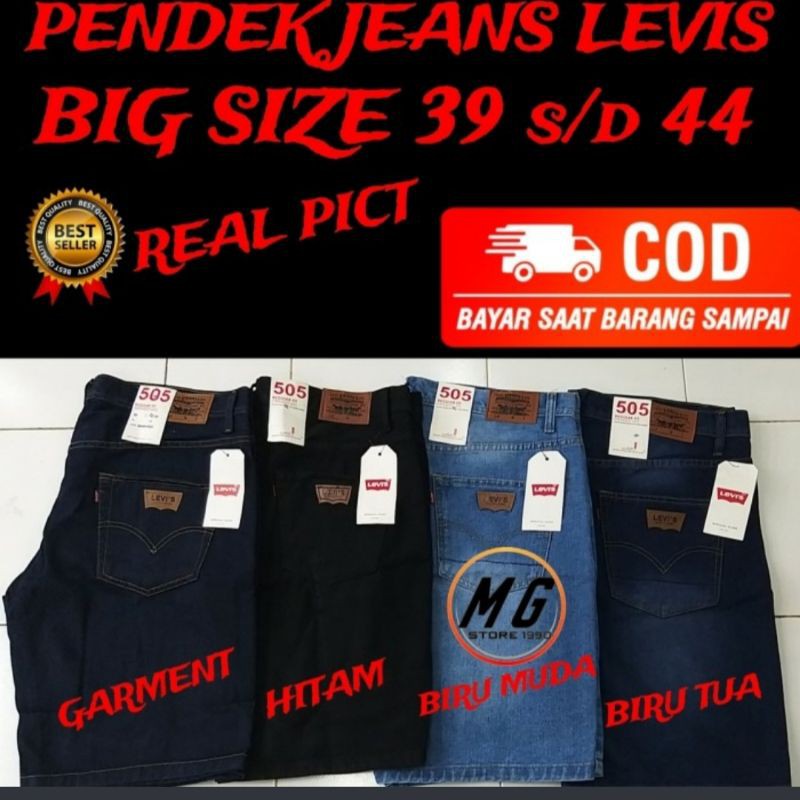 CELANA PENDEK JEANS STANDART JUMBO PRIA LAKI LAKI