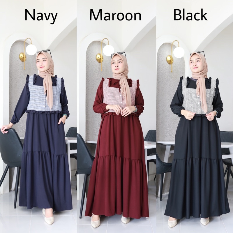 SEIHA PART 2 -+ (ld104 pjg140) - Gamis Polos Rompi Busui