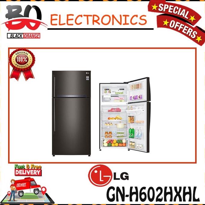 LG GN-H602HXHL Kulkas 2 Pintu Inverter - Black Steel