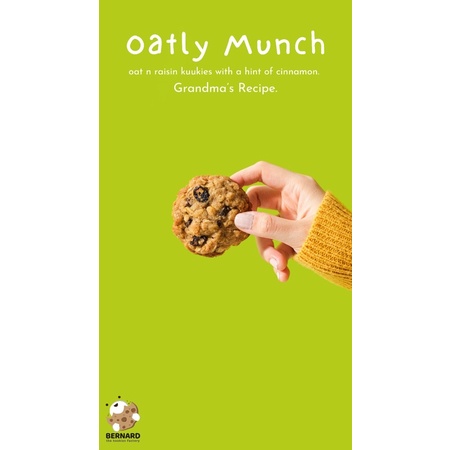 

Oatly Munch. (Oat n Raisin Cookies with a hint of Cinnamon)