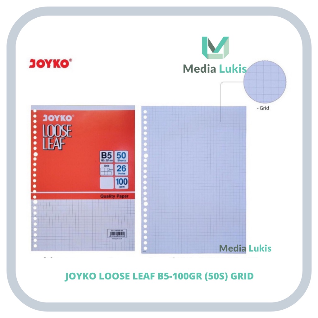 

JOYKO LOOSE LEAF B5-100GR (50S) GRID