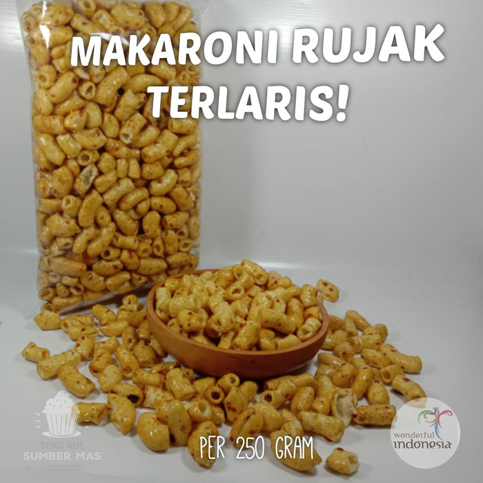 MAKARONI BUMBU RUJAK PEDAS MANIS 1 KG / MAKRONI RUJAK / MACARONI RUJAK /