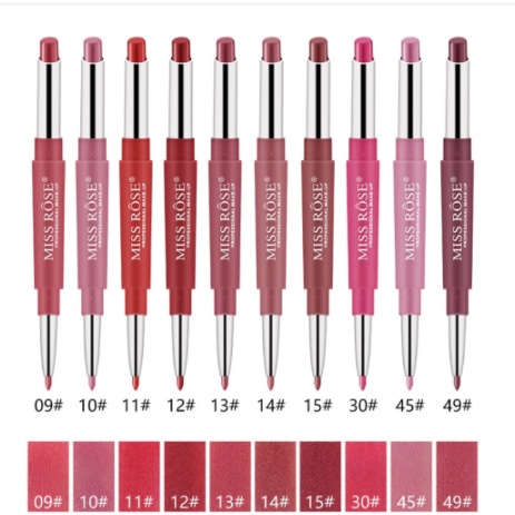 Miss Rose Lasting Long Multifunct Makeup Pencil Waterproof Pen Lipstick Lip Matte Liner 7102-001