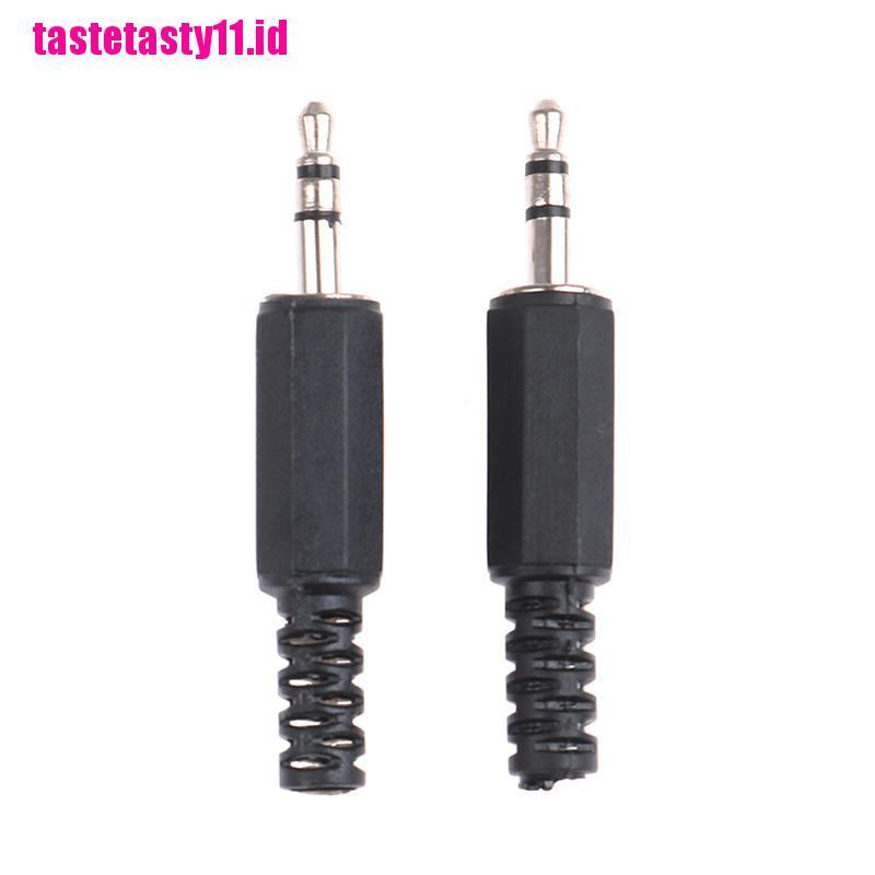 Konektor Jack Audio Male Mono Stereo 3.5mm 3 Tiang Untuk Headphone