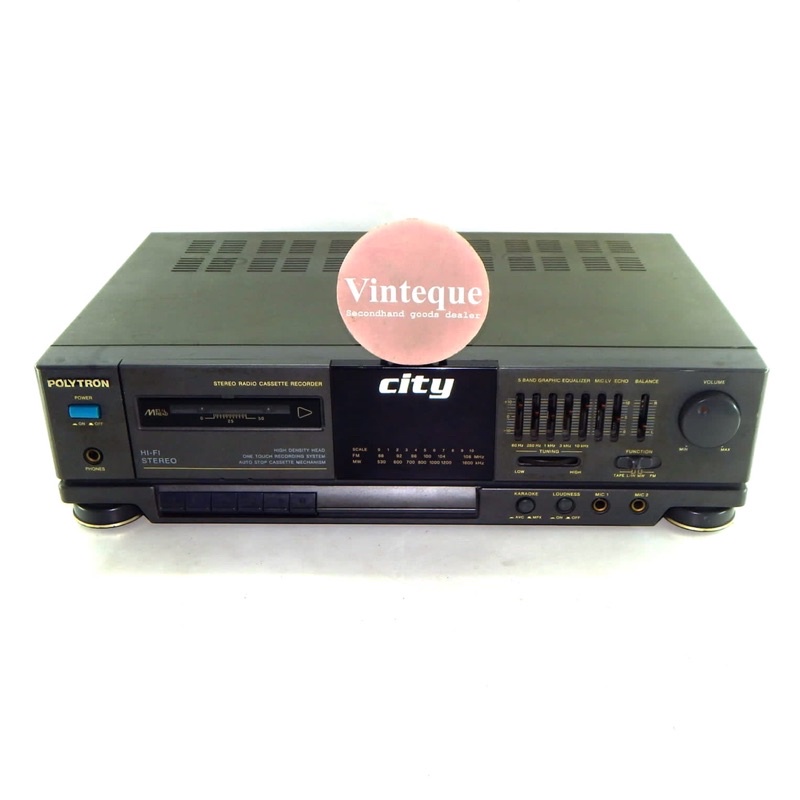 Tape Deck Vintage Antik Pemutar Kaset Pita POLYTRON DAT 59C Original