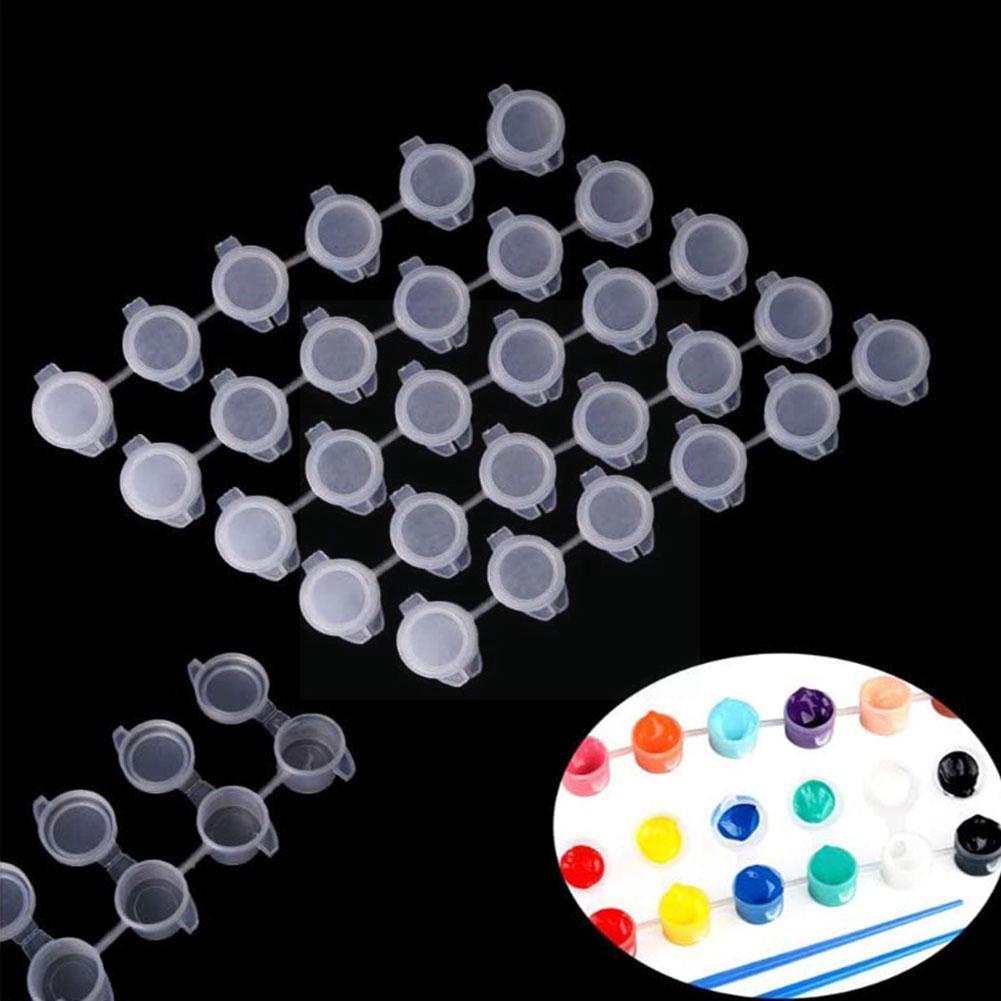 60 pcs 3ml Pot Cat Plastik Renteng Tabung Tempat Cat Akrilik Grosir / Acrylic Paint Cup