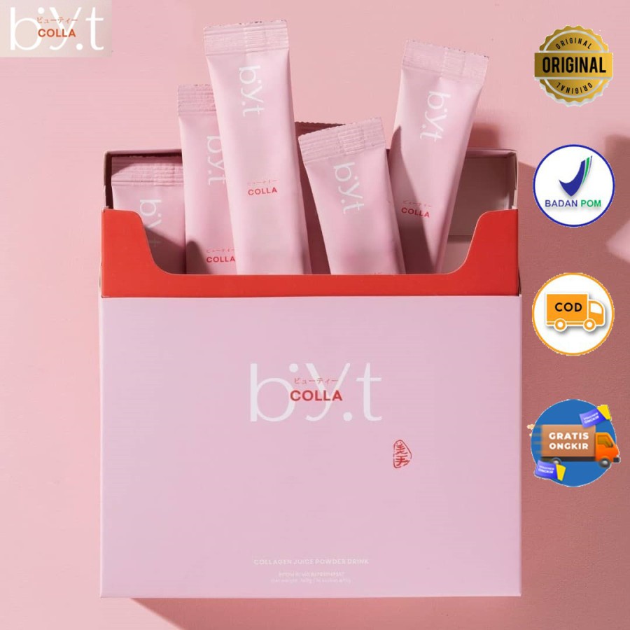 Byt Colla Ecer (1 Pcs) Sachet Satuan Collagen Drink by Byoote Group /  Minuman Kolagen Vitamin Kulit Glowing Cantik Cerah dan Sehat / Original Asli 100%