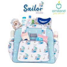 Omiland Tas Bayi Besar Saku Print Sailor OB2916