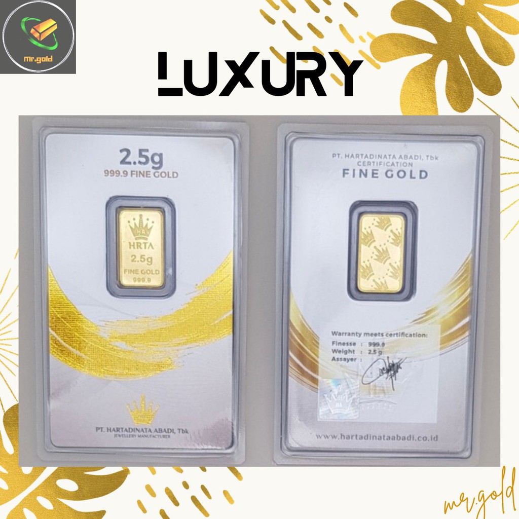 EMAS LOGAM MULIA MINI HARTADINATA ABADI 2.5 GRAM EDISI LUXURY GIFT SERIES ACC LM HT / LM HRTA GOLD
