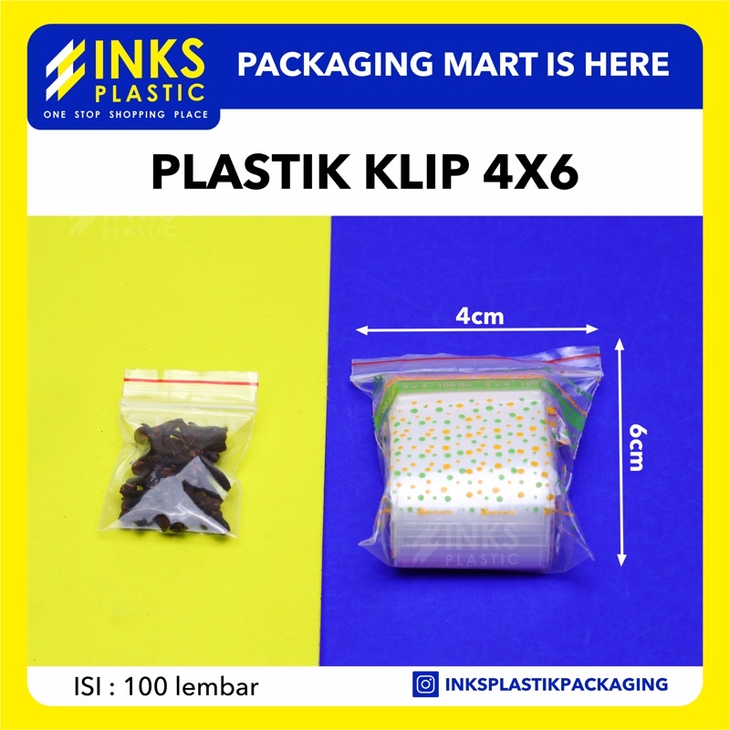 Paling Murah Plastik Klip 4x6 Ziplock (100 Lembar) ezmNeLDhMAAKWd