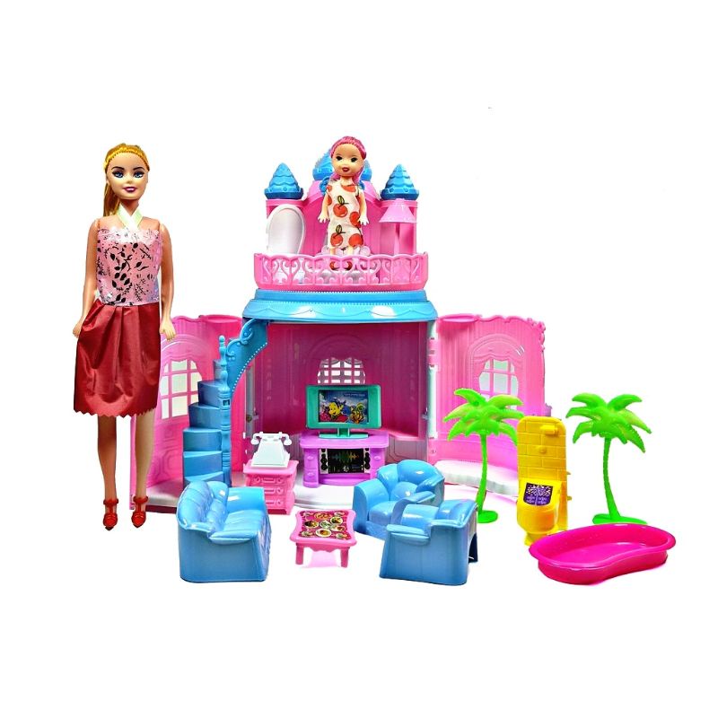 LH 5 DREAM CASTLE DAN BONEKA / MAINAN RUMAH ISTANA MEGA PLUS