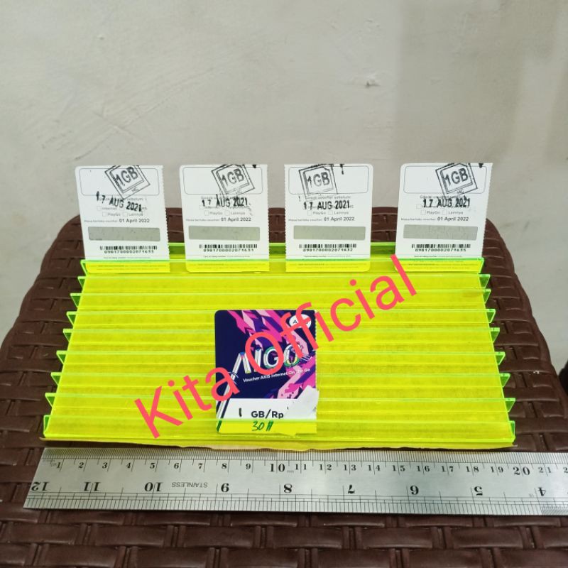 Tempat Kartu Perdana 10x12 Akrilik Perdana Display Dudukan Kartu