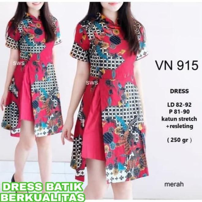 Dress Batik Kerja Wanita Baju Kerja Batik Dress Kerja Batik Wanita Mae