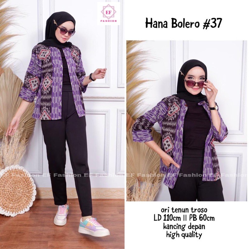 HANA BOLERO : blazer wanita tenun torso original batik tenun berkualitas realpict