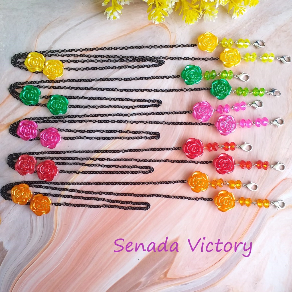 Senada Victory Kalung Masker 2 in 1 Kristal Cantik Konektor Masker Strap Mask SKM011