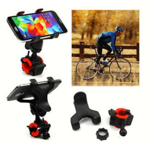 Holder Stang Sepeda Bicycle Phone Mount Holder Hp di Sepeda Stang Sepeda Jepit Bike Holder