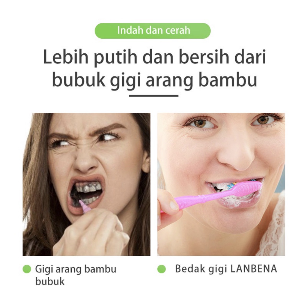 LANBENA Pemutih gigi Teeth Whitening Powder 55 gr pasta gigi Teeth Whitening Pen Removes pembersih karang gigi Oral Hygiene