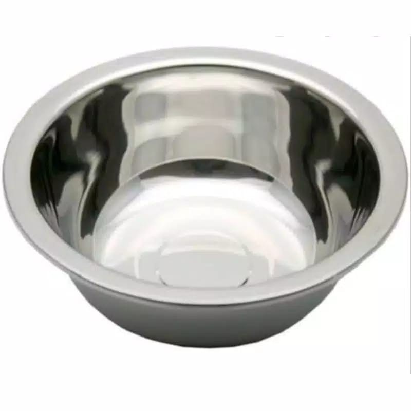 Baskom Stainless Steel Tebal Mangkok Mangkuk Bowl Stenlis Anti Karat Wadah Serbaguna Waskom Murah