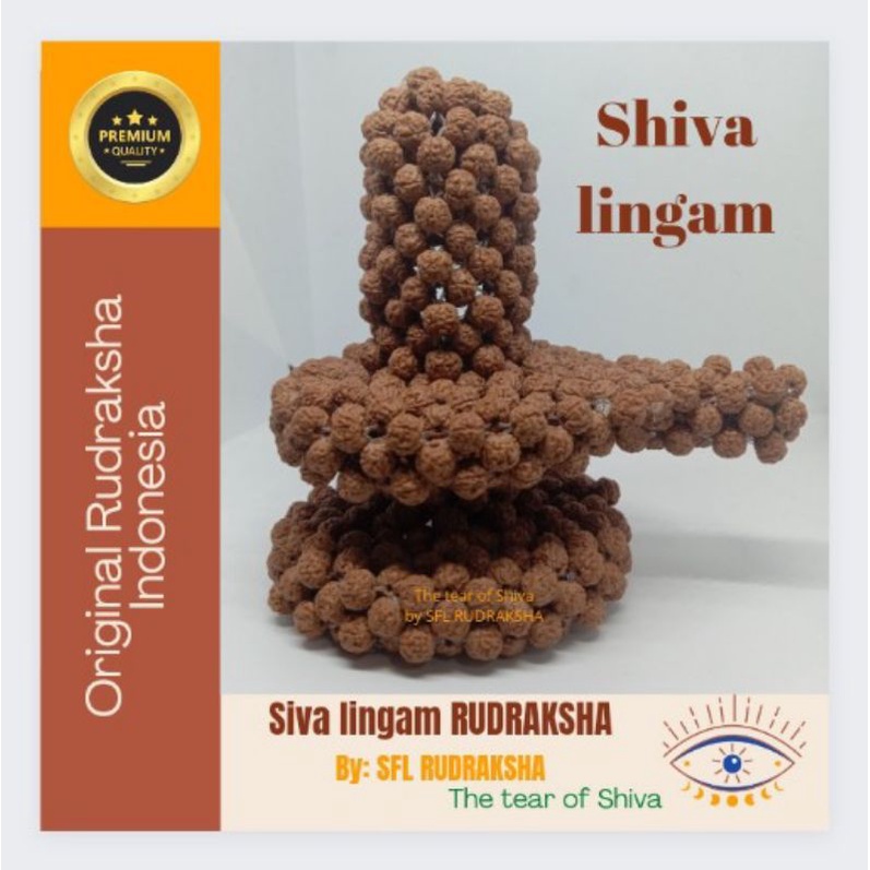 Shiva lingam Rudraksha medium size 19cm×19cm×13mm bead size 12mm