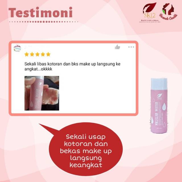 MICELLAR WATER SR12 / PEMBERSIH MAKE UP
