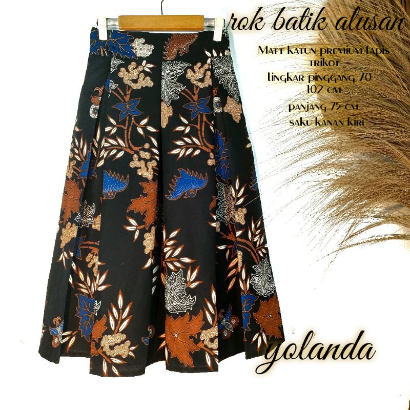 ROK BATIK 7/8 ALUSAN LAPIS PURING/TRIKOT / ROK BATIK MODERN / BAWAHAN BATIK-3