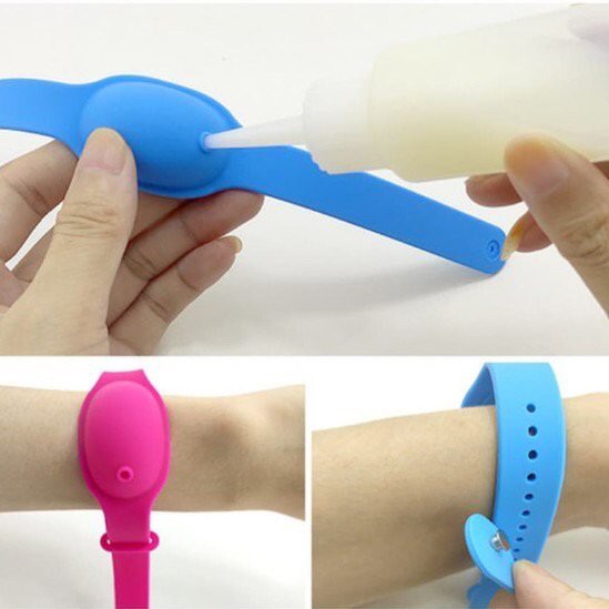 GELANG PORTABLE SILIKON PEMBERSIH TANGAN HANDSANITIZER GELANG ANTISEPTIC SILICON