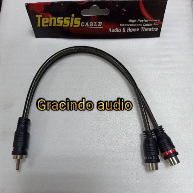Kabel RCA Cabang Tenssis 1 Male to 2 Female