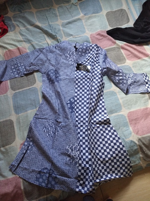Paling Laris Manis Tunik Batik Wanita Motif Printing Indigo Kekinian