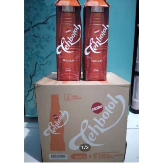 

teh botol sosro kemasan 1 liter 1 dus isi 12pc