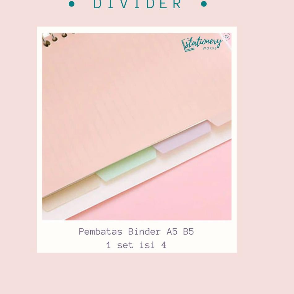 

YYDJ Binder Divider - Loose leaf divider A5 B5 - Pembatas binder - Pastel rainbow untuk jurnal planner ♣ 27