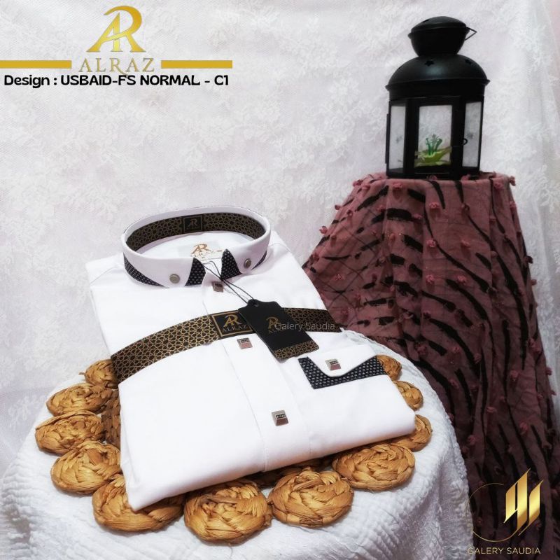 jubah Alraz/ al raz putih non manset
