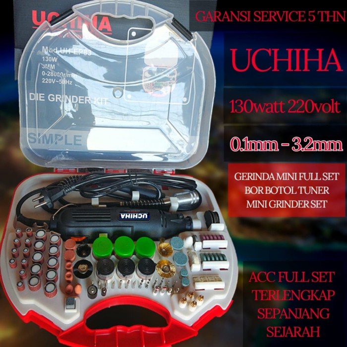 PROMO bor botol UCHIHA bor mini mesin gerinda mini bor tuner grinder