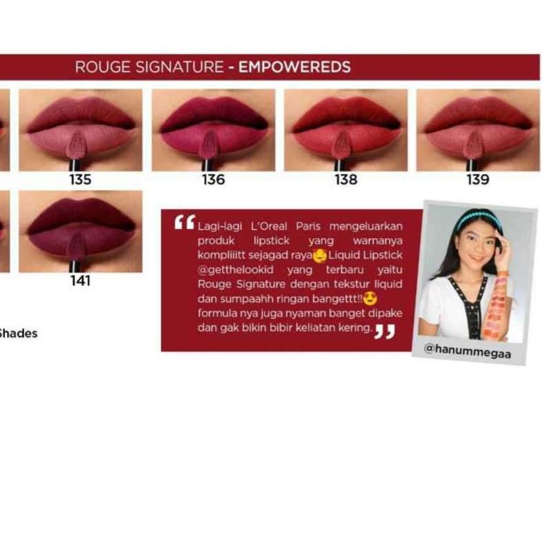 Loreal Rouge Signature Lipstick