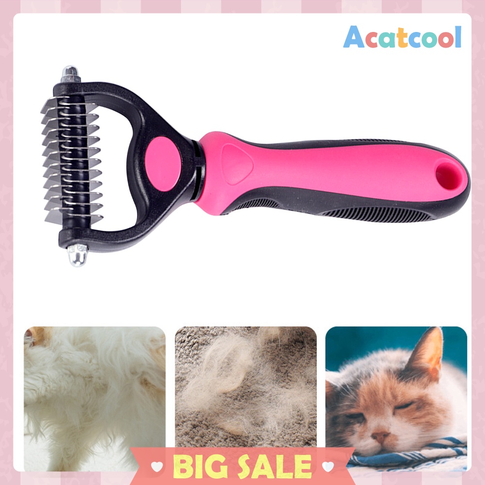 Brush Grooming Tool Cat Pet Fur Trimming Dematting Deshedding Brush Comb