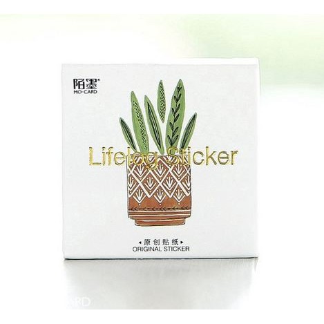 Lifelog Label Stickers - Succulent Dish (45pcs)