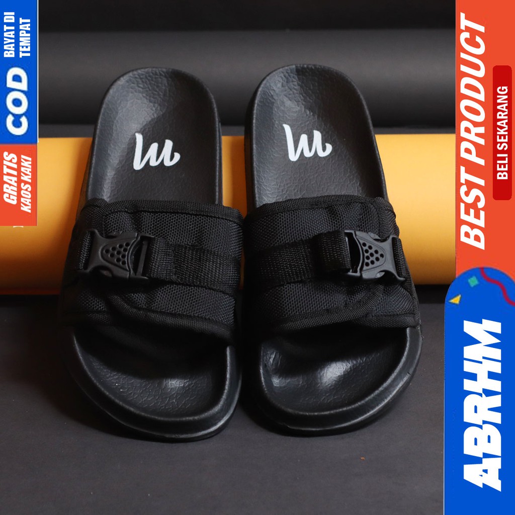 ABRHM x CIMUK Sandal Slide Pria Sandal Slop Pria Ori Distro Sendal Selop Cowok / Cowo Keren Kekinian