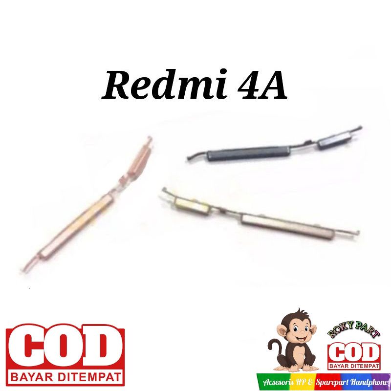 PERNIK TOMBOL LUAR ON OFF VOLUME XIAOMI REDMI 4A 4A PRIME ORIGINAL