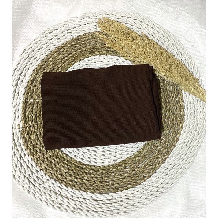 Jilbab segi empat Cornskin Premium Jahit Tepi/ Jilbab Serat Jagung / CORNSKIN-Dark cocho (neci)