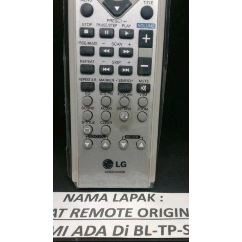 REMOTE REMOT HOME THEATER LG AKB3 PUTIH ORIGINAL ASLI