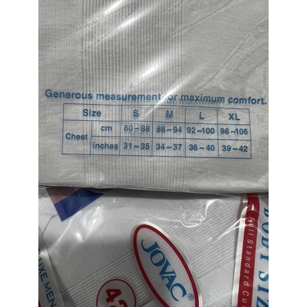 (1pcs) Singlet pria putih dewasa Jovac original TERMURAH