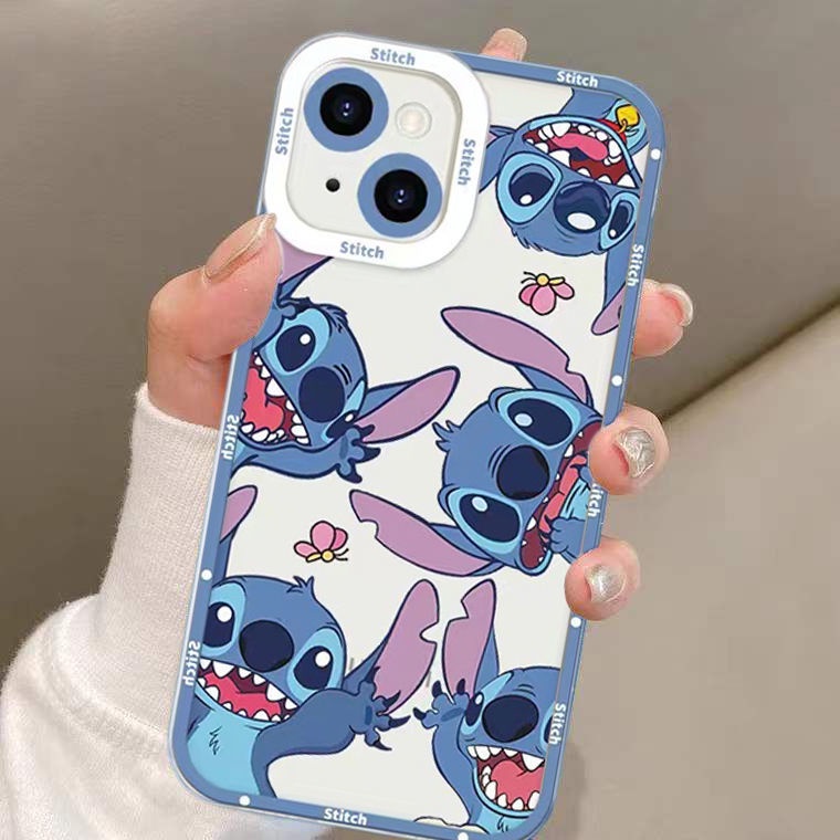 Soft Case Silikon TPU Desain Stitch Untuk Iphone 14 13 12 Mini 11 10 Pro XS Max X XR 8 7 6 6S Plus