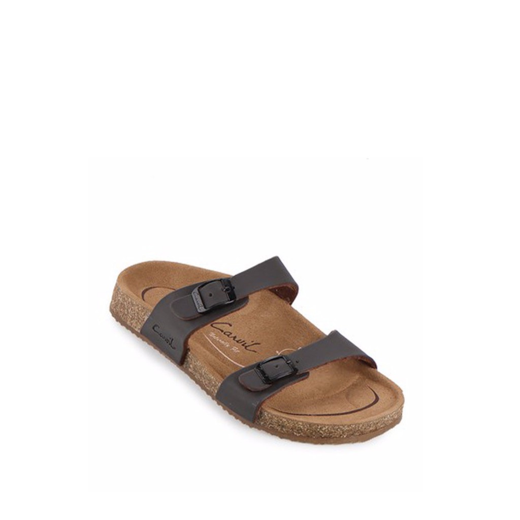 CARVIL SANDAL  WANITA  KHANZA 04L DARK BROWN Shopee Indonesia