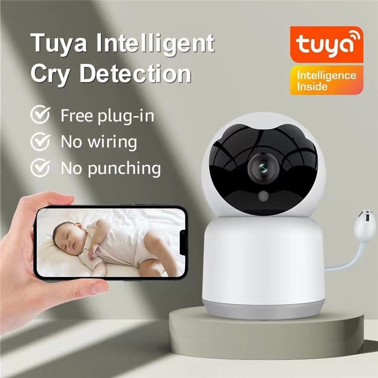 BM100 Smart Ip Camera Video WiFI Baby Monitor with TUYA Apps &amp; 360 PTZ rotation