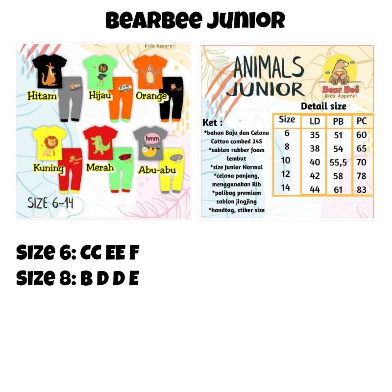 SETELAN JOGER ANIMAL